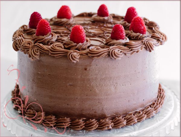 Cake - Chocolate with raspberry cream filling