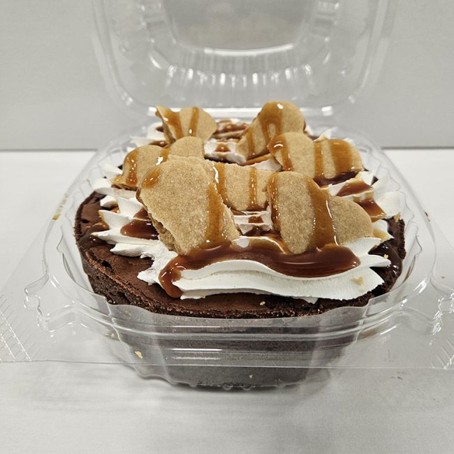 Jumbo Brownie topped with shortbread & caramel