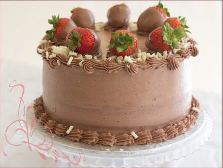 Chocolate with strawberry cream filling