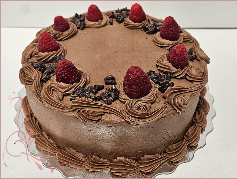 Cake - Chocolate with raspberry cream filling - 2.5"