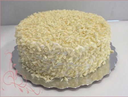 Cake - Vanilla with white chocolate cream filling - 2.5"